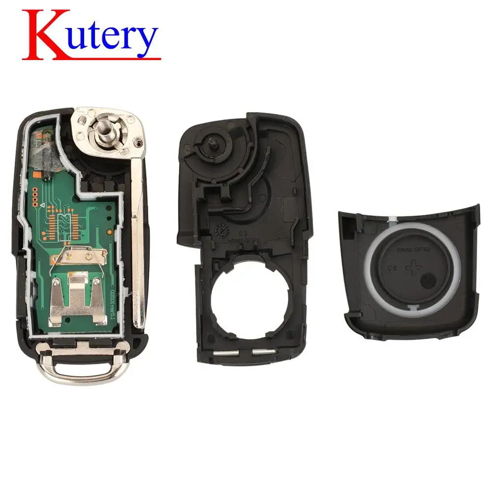 jingyuqin 5BTN 315/433MHZ ID48 Chip Flip Remote Key For Volkswagen Sharan Multivan Caravelle 5K0837202AD/7N0837202F HU66 Blade