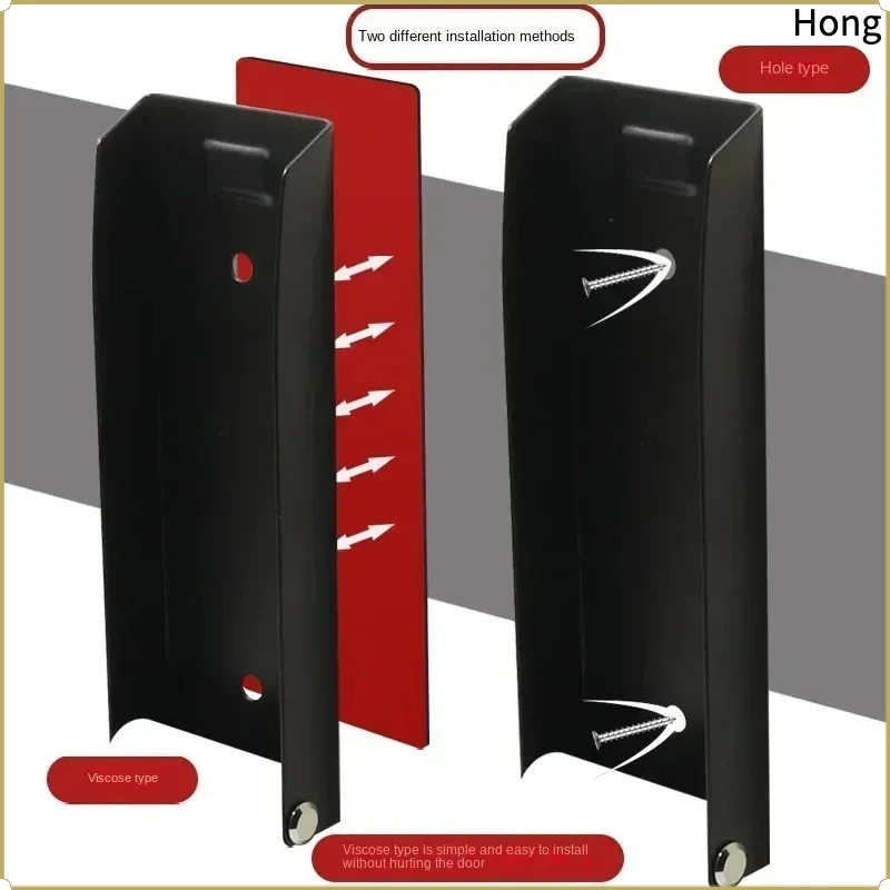 No Drilling Heightened Stainless Steel Foldable Door Stopper Punch-free Non-slip Door Holder Portable Retractable Door Stop