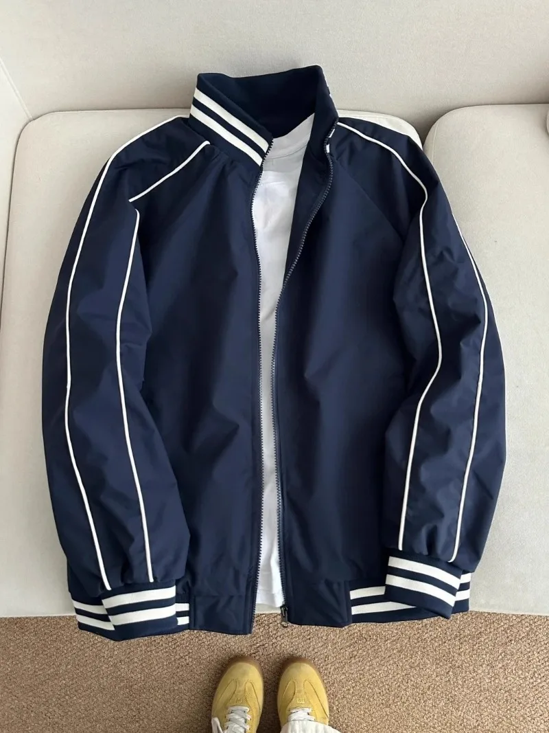 Casual Varsity Jacket Women Stand Collar Baseball Uniform Jacket Men Spring Autumn Windbreaker Unisex Vintage Jacket 90s