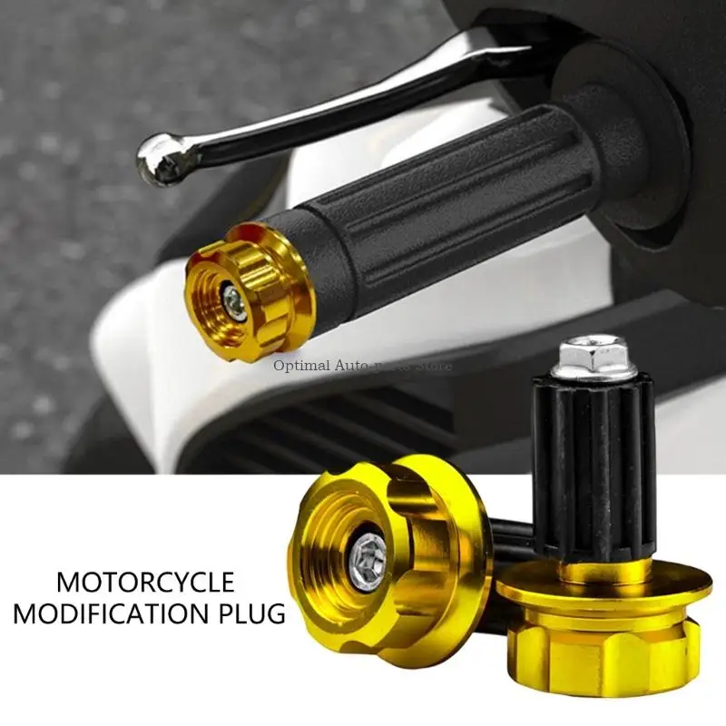 

Waterproof Handlebar End Plugs Oxidation Resistant Universal Bike Handlebar End Caps Quick Fixing for Motorcycles