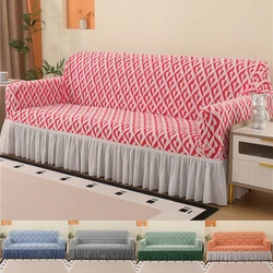 Thick jacquard Sofa Cover With Skirt Elastic Couch Cover1/2/3/4 Seater Sofa Protective Cover for Living Room