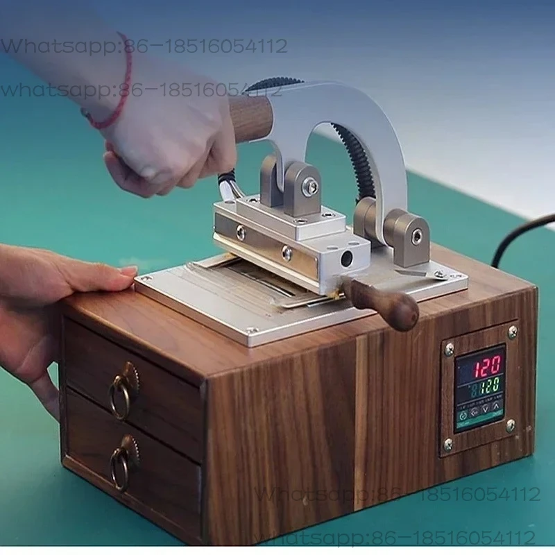 Leather Heat Press: Digital Hot Gold Foil Stamping for Plastic, Wood, Paper Cards & Letter Stamp