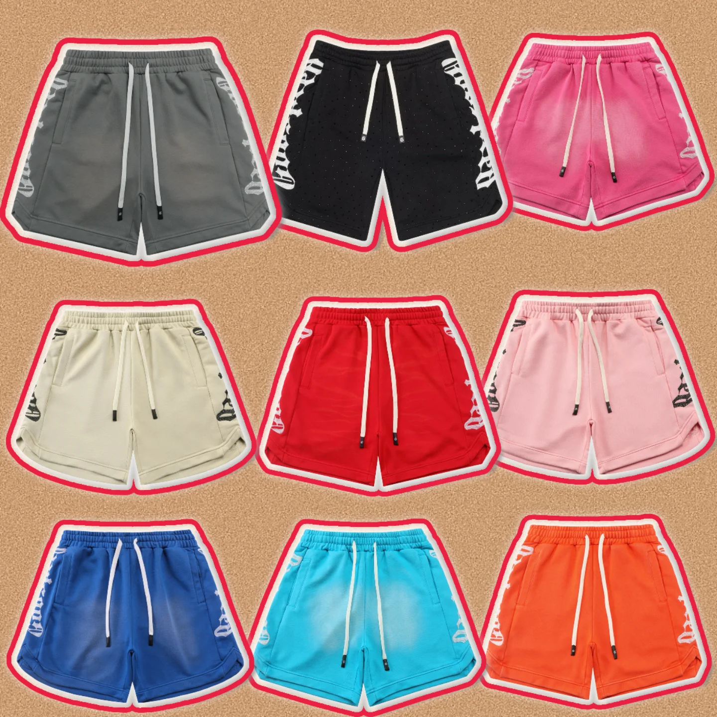 

Godspeed American Sle Street Retro Casual ort Pants Five-Point Stitching Trendy Cotton Blend Fabric mid Waist orts