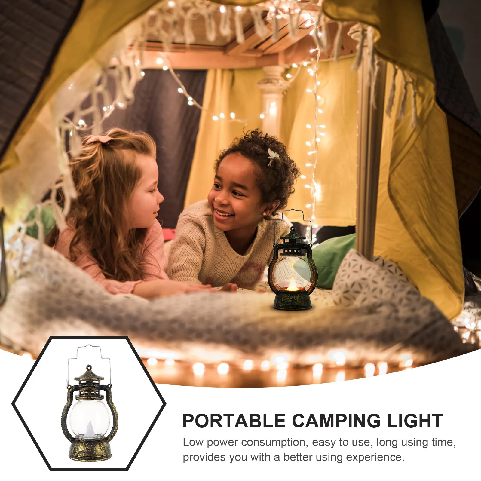 LED Vintage Camping Lantern Portable Handheld Tent Light Outdoor Emergency Lamp Multipurpose Hanging Lamp for Hiking Backpacking