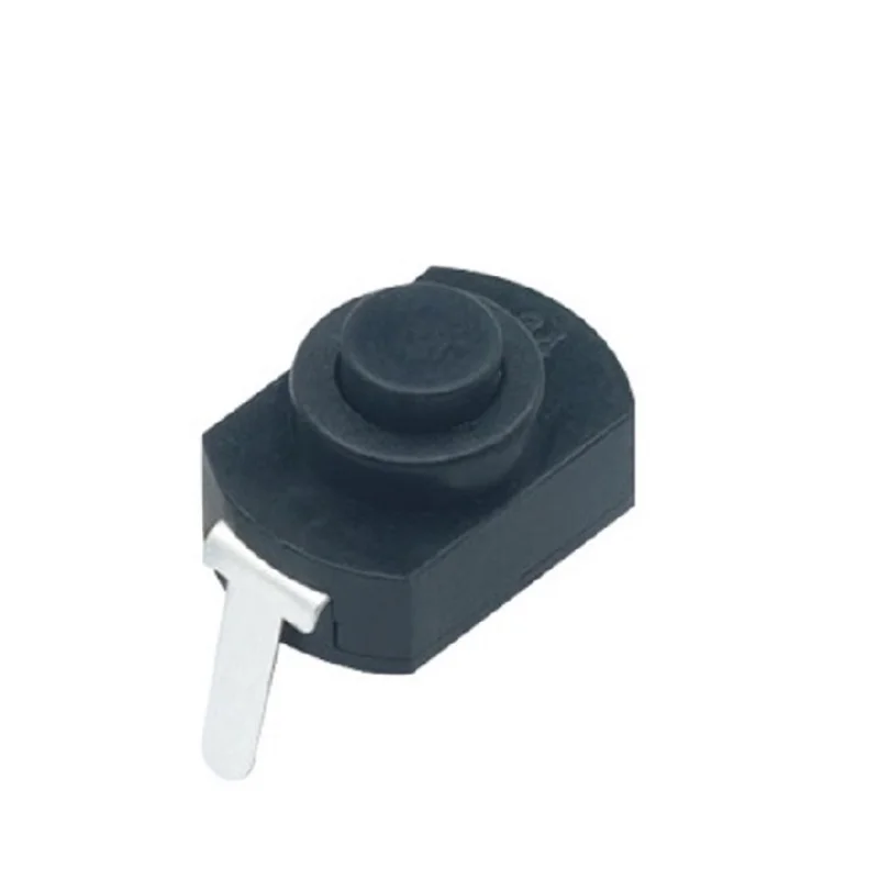 Round Push Button Switch Latching Switches ON-OFF Flashlight Switch PBS-11A Self-locking Plastic 2PIN 12mm Black Ip67 250V PBS