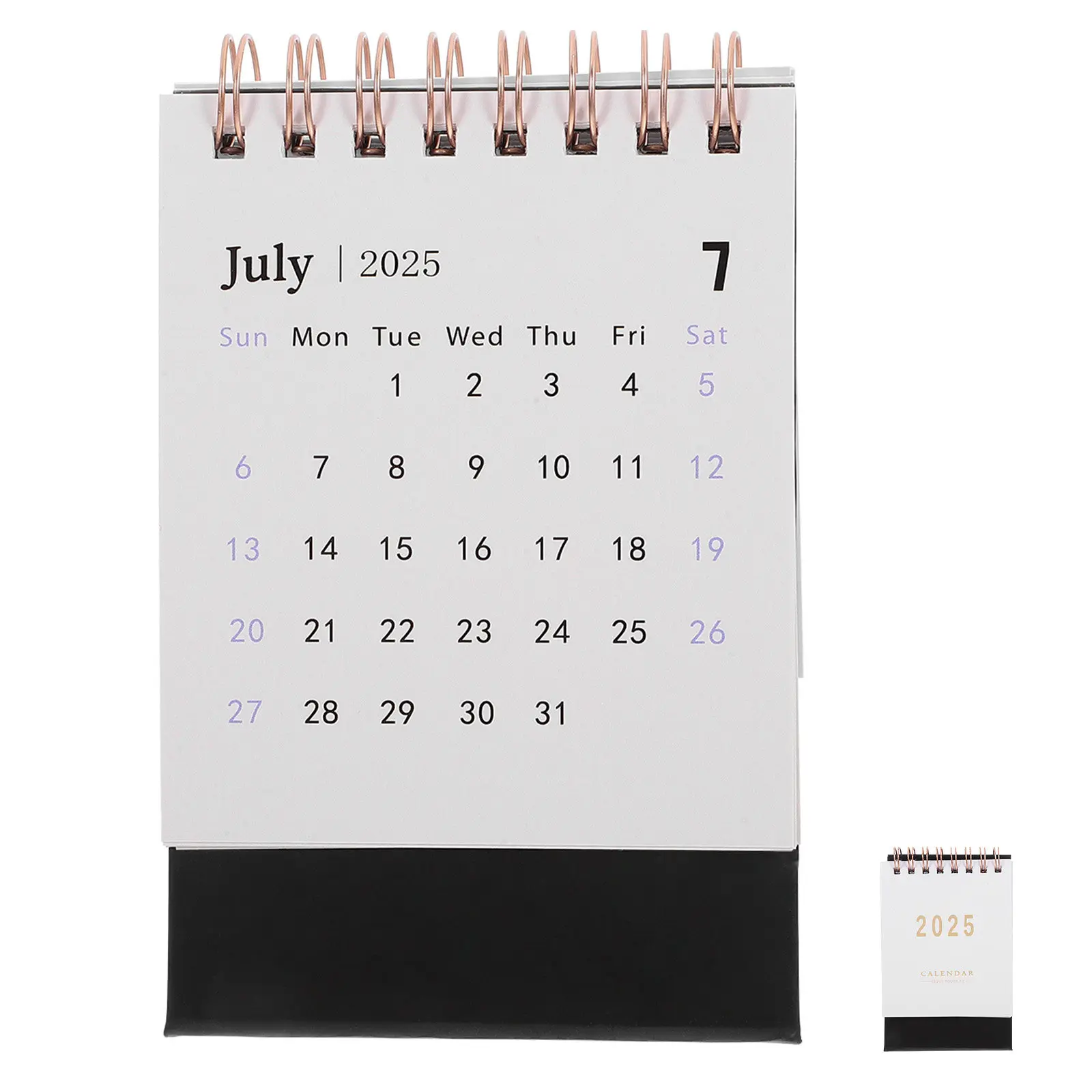 

Monthly Desk Calendar 2024-2025 Flip Style Mini Stand Calendar Thick Paper Ink-Resistant for Teachers Students Office Workers