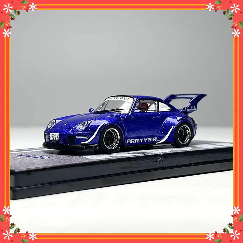 

Модель автомобиля TW 1:64 RWB 993 ARMY GIRL, фиолетовая, из сплава, сувенир, коллекционный предмет, подарок для хобби