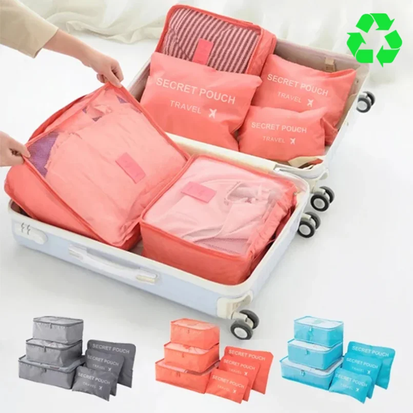 

6 Pcs Travel Luggage Storage Bags, Versatile Lightweight Storage Pouch, Dustproof Duffle Bag