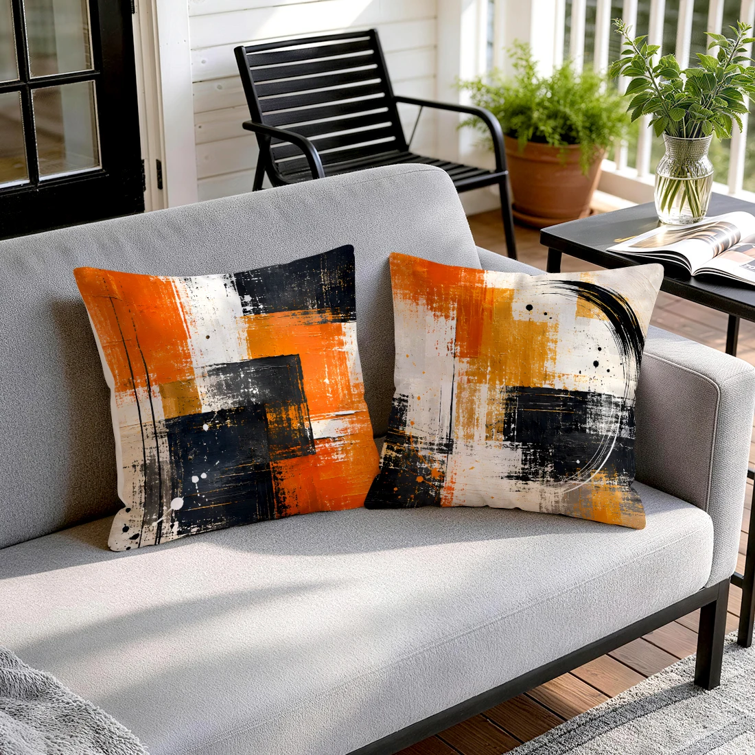 Splatter Abstract Art Pillowcase Printed Polyester 40/45/50cm Throw Pillowcover Decorative Sofa Cushion Pillowslip Home Decor