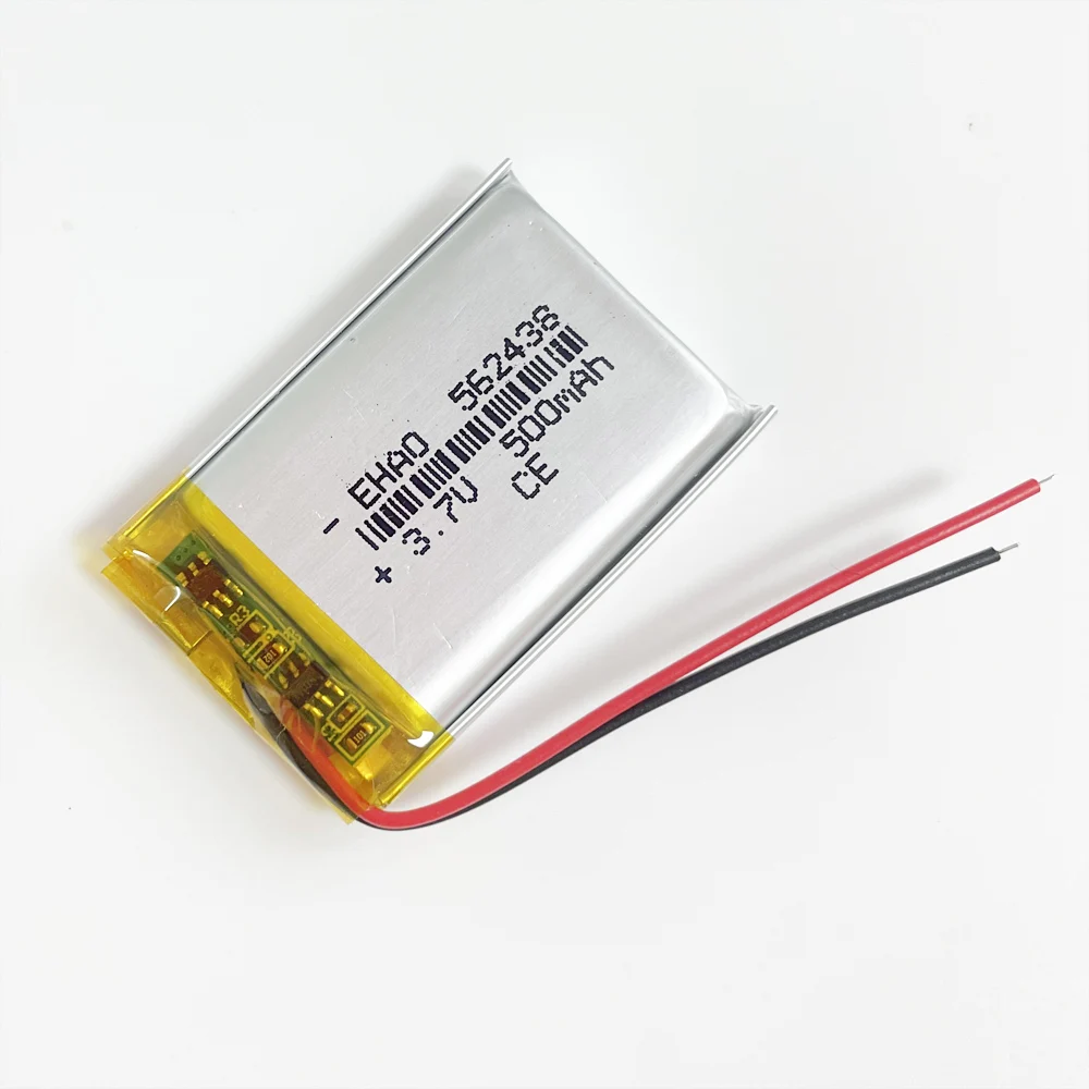 Akumulator litowo-polimerowy Li-po 3.7V 500mAh 562438 do słuchawek Bluetooth Mp3 GPS inteligentny zegarek z kamerą 5.6*24*38mm