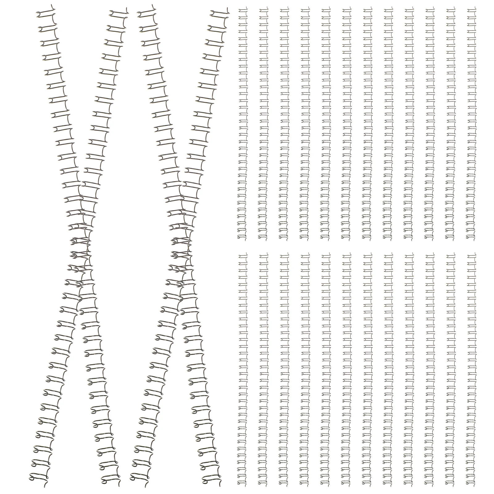 

100pcs Loose Leaf Rings Metal Book Binder Rings For Notebook Office Supplies 34-Holes Double-Loop Wire Clips Ring