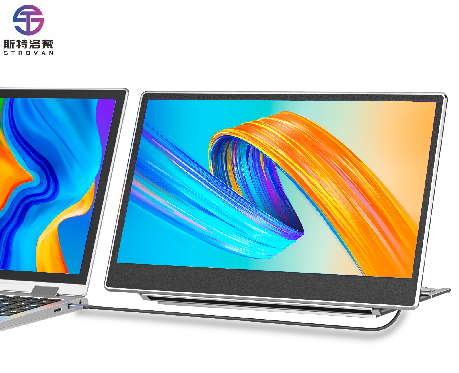 

Z1 Triple Portable Laptop Screen Extender 14 Inch 1200P FHD IPS Travel Dual Display for Laptop USB-C HD for Laptop