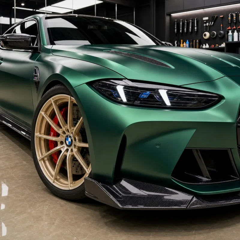 PET Matte Ghost Chrome Venom Green Vinyl Wrap Roll Air-release Self Adhesive Decal Film Vehicle Car Wrapping Sticker Foil