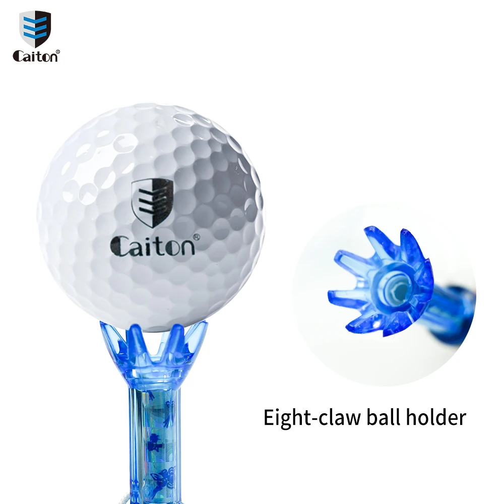 Caden Golf Metal Tee, 1pc 2.8-Inch Tricolor Optional Magnetic Removable Tee, Durable, Low Friction, Indoor / Outdoor Golf Tee