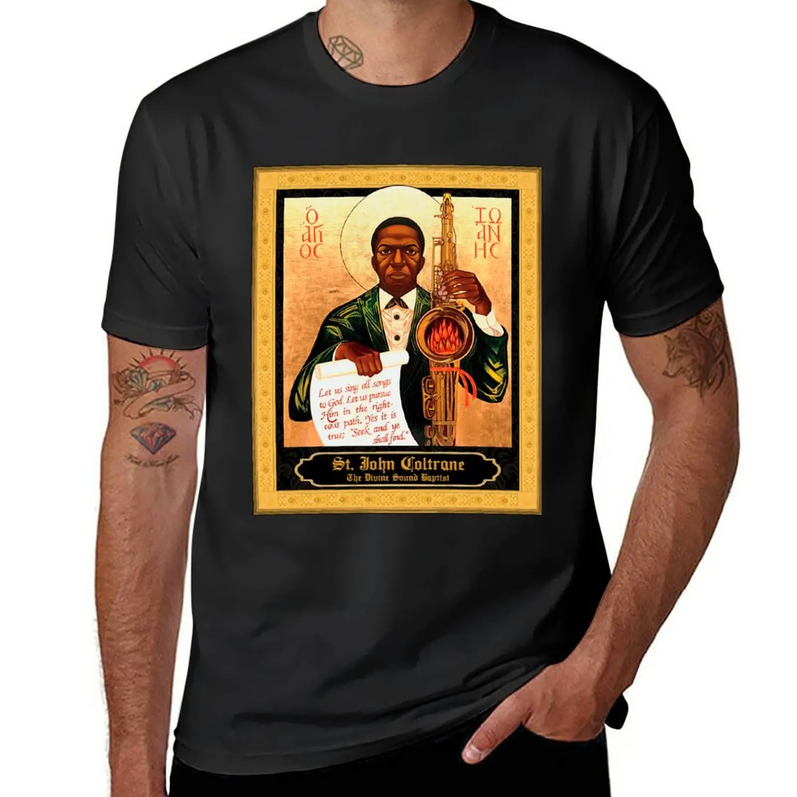 

New Saint John Coltrane T-Shirt graphic t shirts blank t shirts black t shirts funny t shirt fruit of the loom mens t shirts