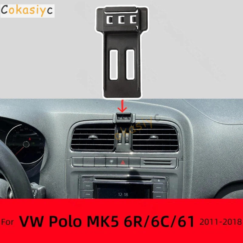 

For Volkswagen VW Polo MK5 6R 6C 61 2011-2018 2013 Car Phone Holder Special Fixed Bracket Base Wireless Charging Car Accessories