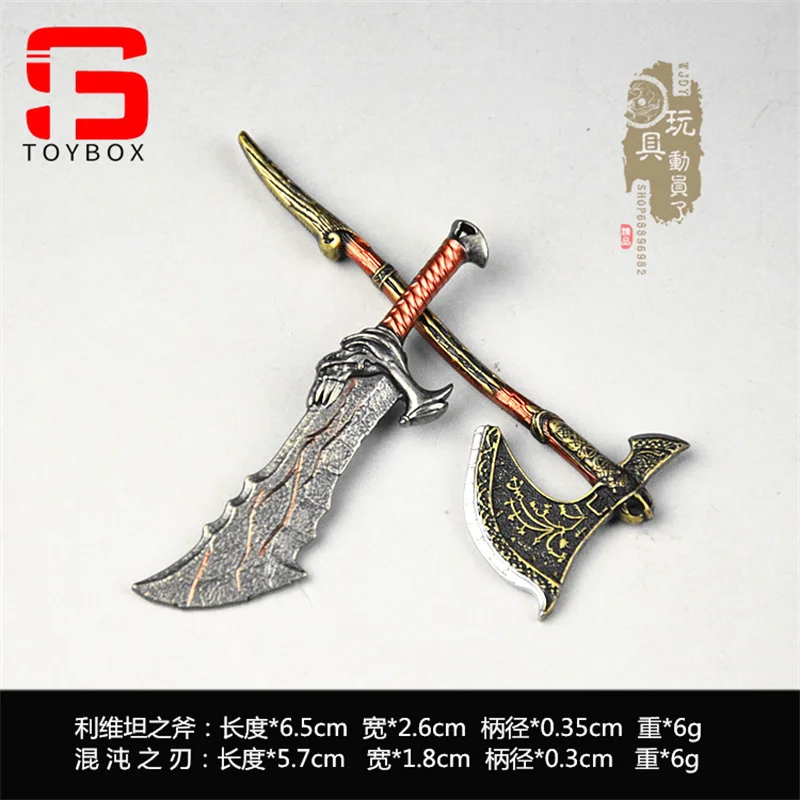 1/12 Scale Kratos Axe Chaos Blade Model 6cm Soldier Weapon Scene Accessories Fit 6'' Soldier Action Figure Body Dolls