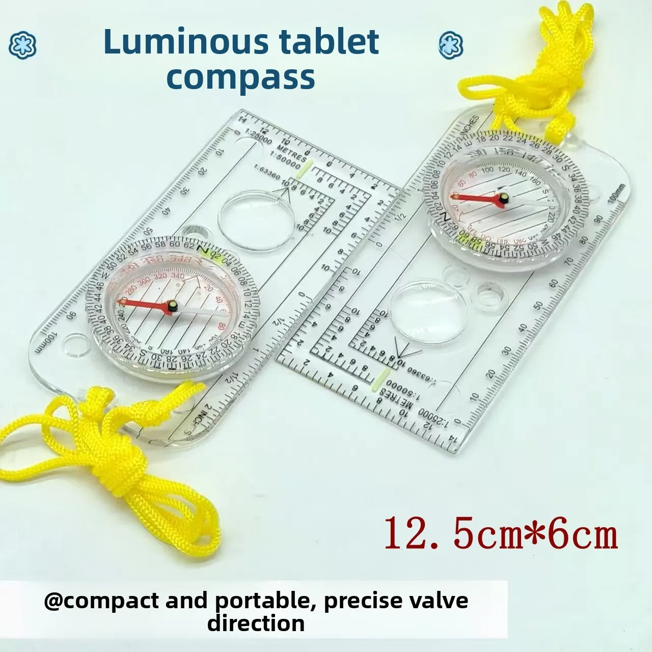 Brújula, Mapa de Navegación, Regla, Escala de Lectura, Equipo de Orientación al Aire Libre para Caza, Supervivencia, Viajes, Senderismo