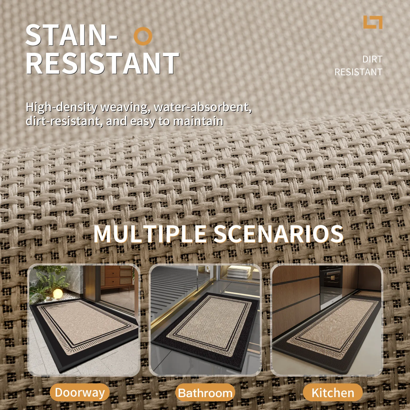 พรมปูพื้นครัวแบบทอเนื้อผ้าลินิ - Bar Mat Rubber บทวิจารณ์และราคา