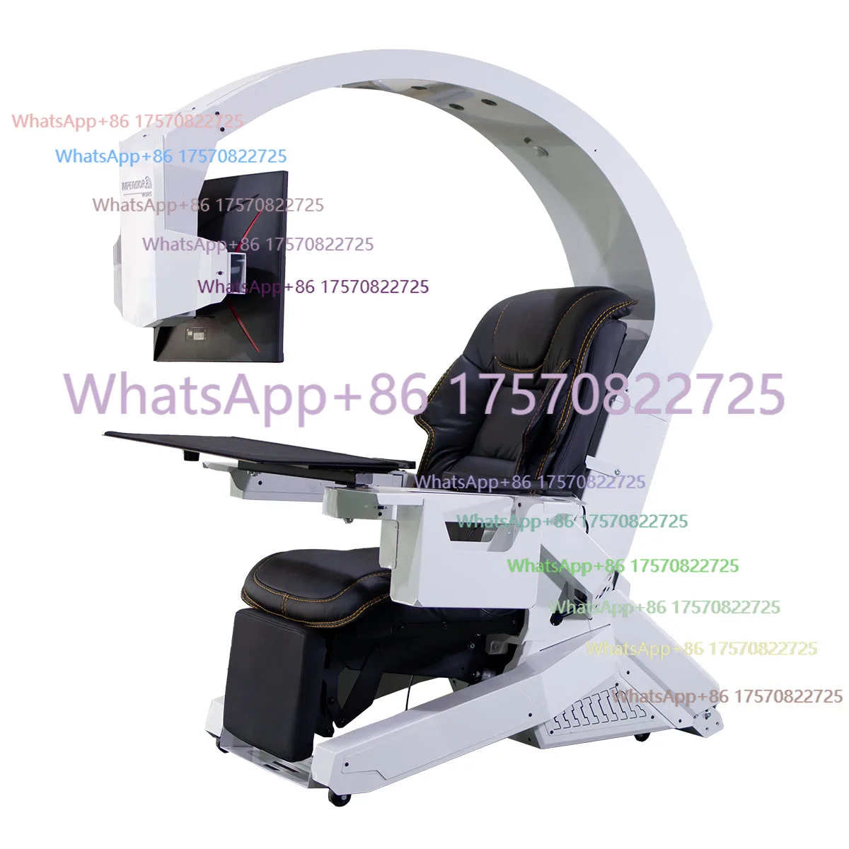 IW-320 Zero Gravity Recline Workstation Chair  Gaming COCKPIT , Works Triple FIVE Monitor Tilting Rig Imperator VR IW320