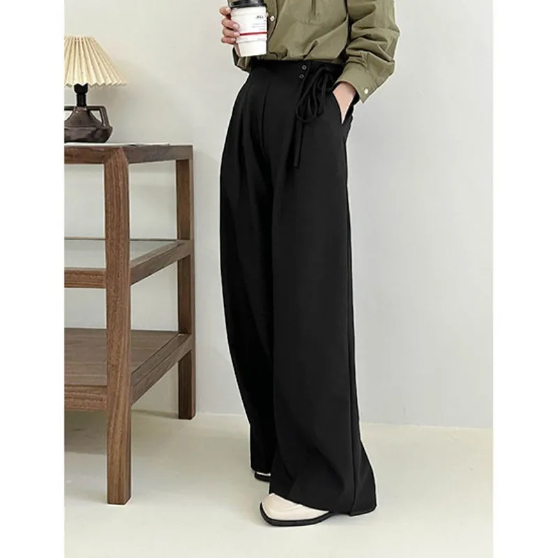 

Костюмные брюки, повседневные женские брюки, осень 2024, повседневные брюки в стиле ретро, женские дизайнерские костюмные брюки