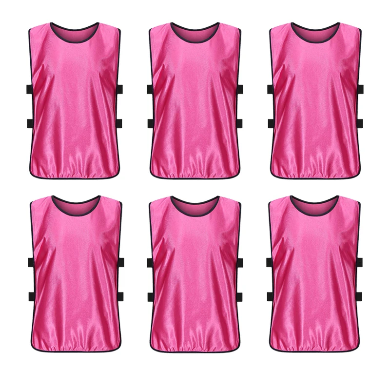 Lot de 24 gilets d'entraînement de football et de basket-ball pour jeunes adultes, Rouge, bleu, jaune et vert Lot de 24 gilets d'entraînement de football et de basket-ball pour jeunes adultes, Rouge, bleu, jaune et vert