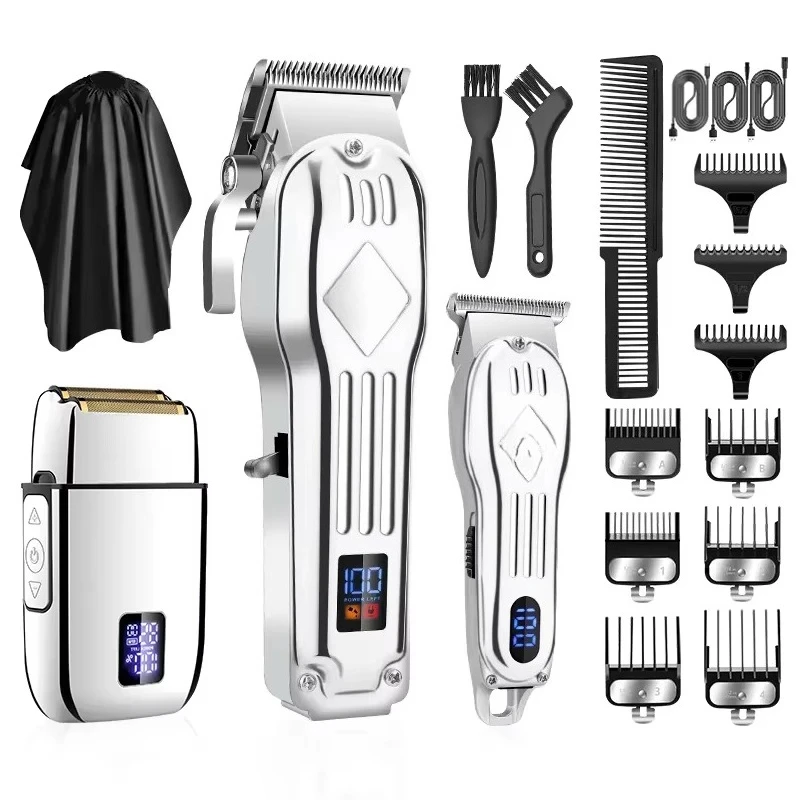Wireless men's hair clipper multifunctional home beauty barber electric trimmer stainless steel
