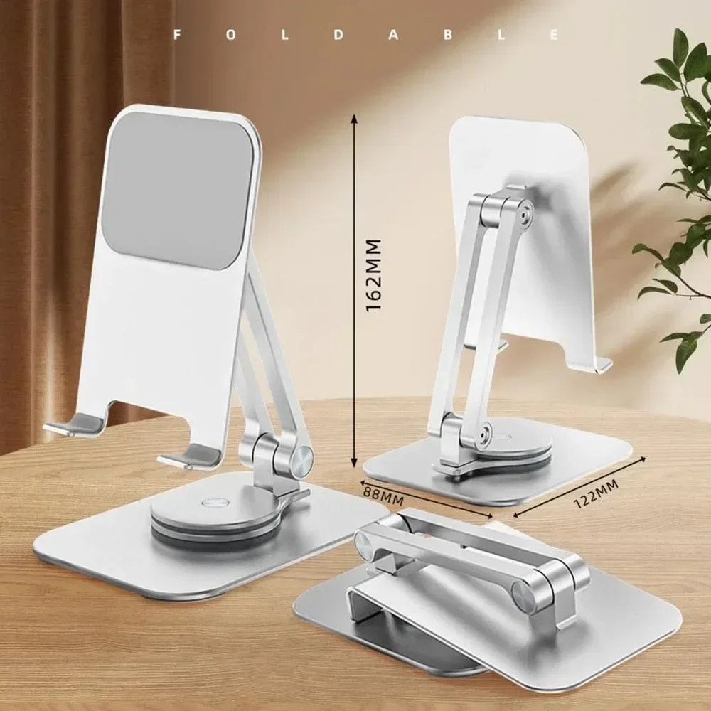 

Desk Rotatable Phone Stand Alloy Aluminum Cellphone Smartphone Holder Mobile Phones Support Bracket for Xiaomi iPhone 12 13 14