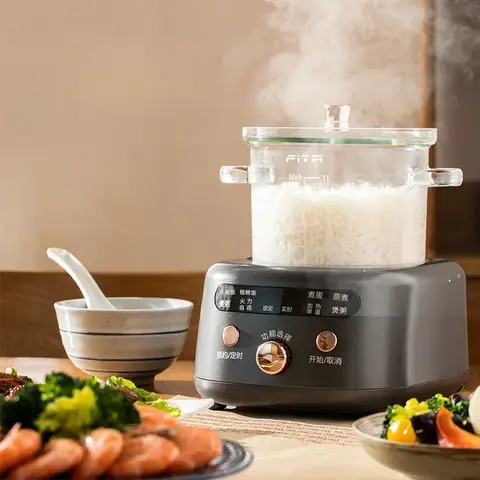 Smart 0-belagd, obelagd, non-stick-panna i helglas, liten mini-riskokare för 1–3 personer, för hushåll, en person 10 best sales mini riskokare för 1 person - №9