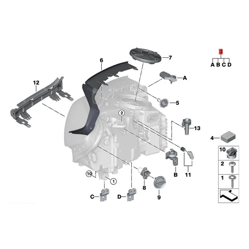 

Передние фары головного света L + R, аксессуары 63117931711 для BMW X3 G01 G08 X4 G02 2017-2021, фиксированный кронштейн с креплением, 1 пара