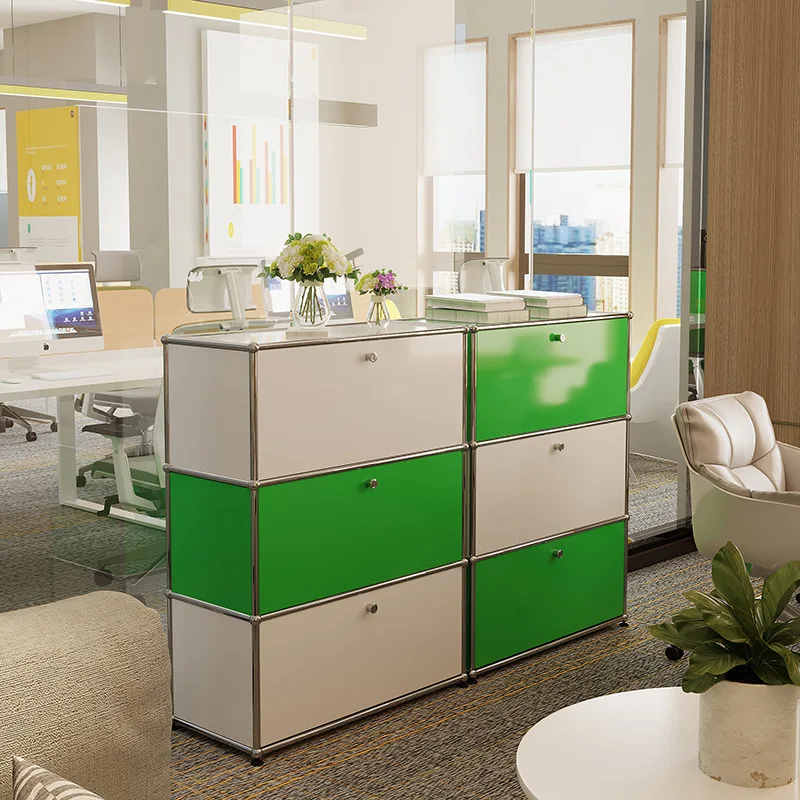 Armario de almacenamiento con 2/3/6 Haller, aparador de estante de almacenamiento, de tamaño personalizado mesita de noche, muebles modulares de acero inoxidable, uso doméstico