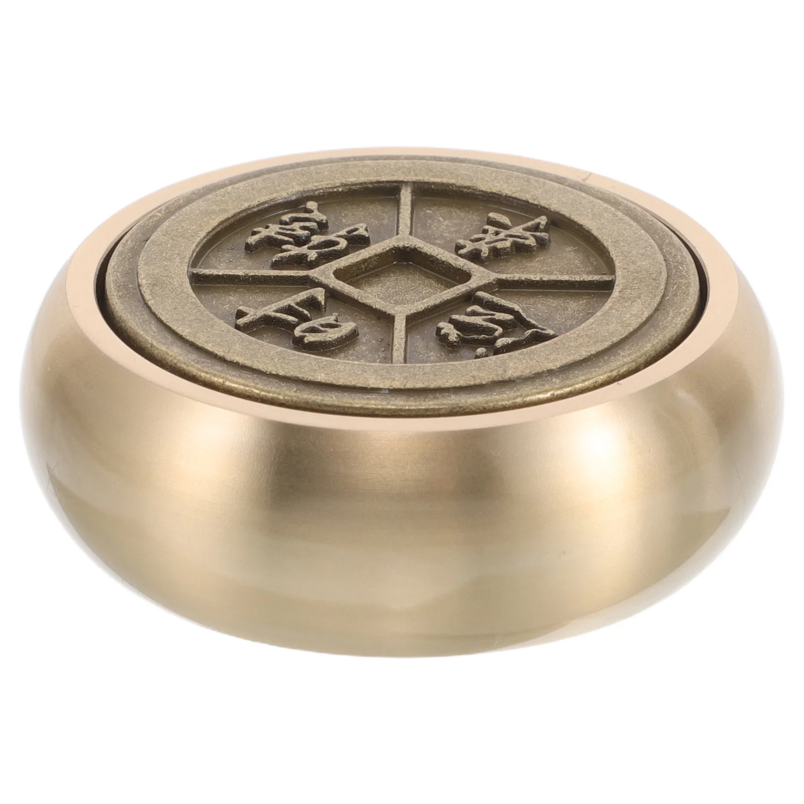 ثقالة الورق النحاسية تصميم دائري متين لمكتب الخط الصيني حاكم إنهاء وزن المكتب القرطاسية الزخرفية #1