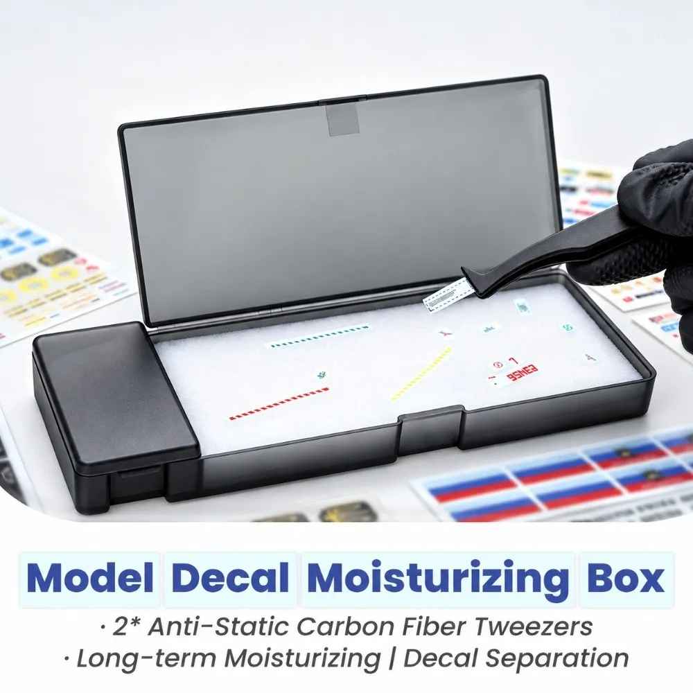 Moisturizing Water Slide Decals Anti-Static Precision Tweezers Carbon Fiber Tweezers Decal Carbon Fiber Separation Box