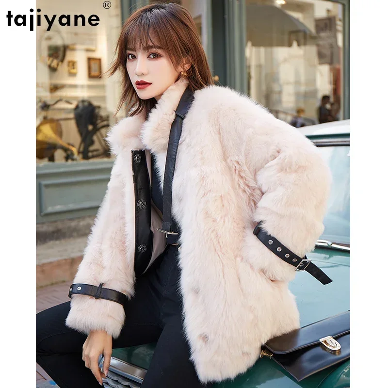 

Tajiyane Natural Sheep Fur Jackets for Women 2023 Fashion Winter Real Fur Coat Womens Clothing Standing Collar Jaqueta Feminina