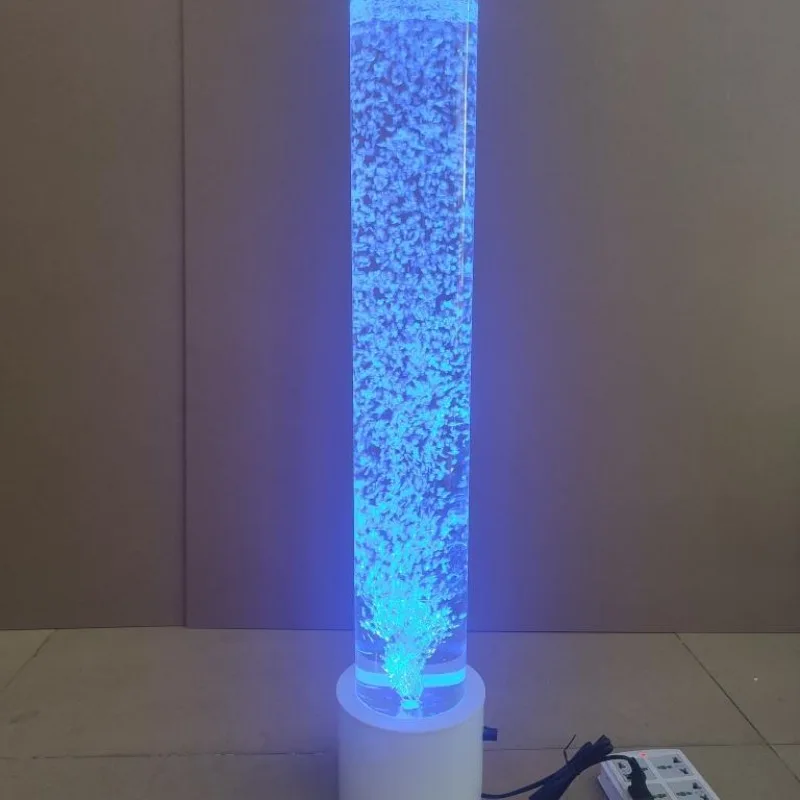 Sensory Led Color Changing Acrylic Water Bubble Tube Light Decorative Floor Lamp Furniture Decoration