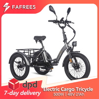 Fafrees F20 Mate Folding Electric Tricycle Adults 500W Cargo ebike with 48V 21Ah Removable Battery