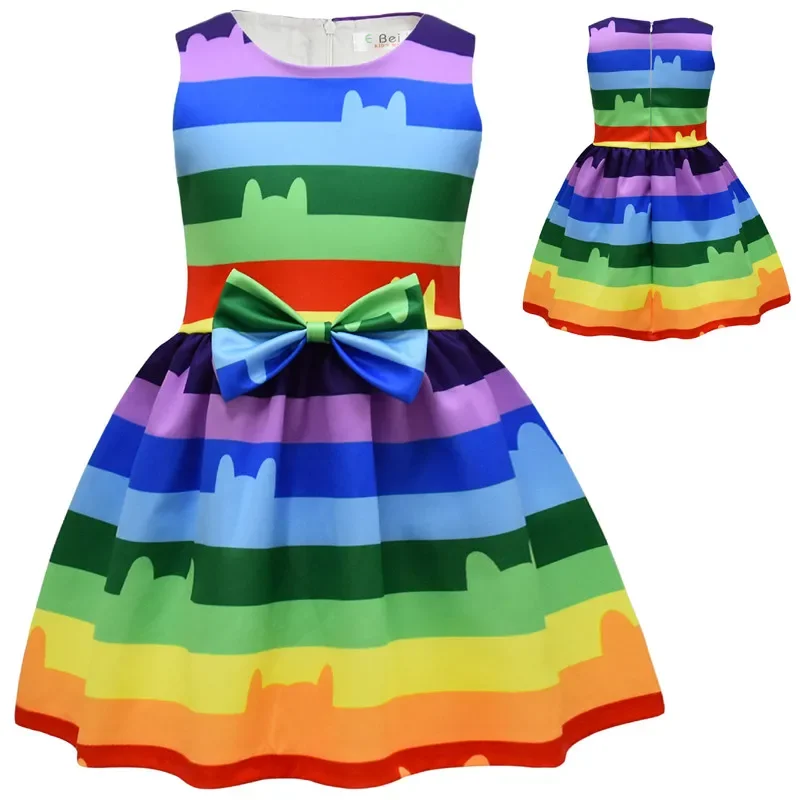 Gabby's Dollhouse Baby Girls Giselle Cosplay Princess Dress Summer Clothes Kids Birthday Christmas Party Costume Bow Sundress