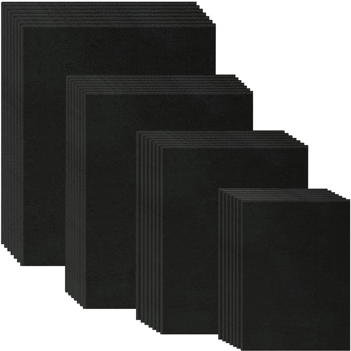 12pcs Canvas Boards for Painting,Blank Black Canvas Panels,8 oz Gesso-Primed, Art Supplies for Acrylic Pouring and Oil Painting.