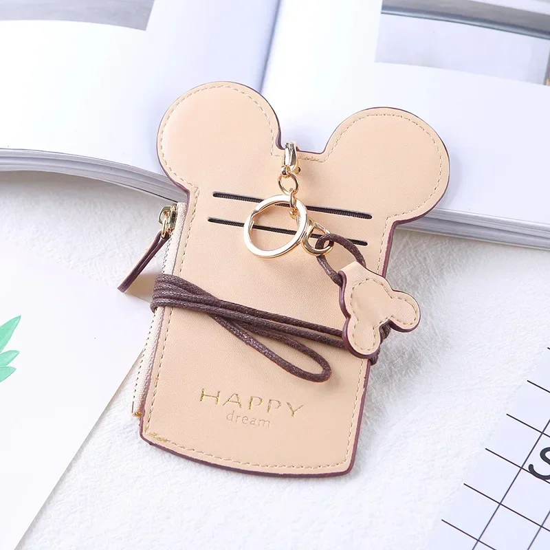 Disney Card Holder for Women New Mini Ladies ID Card Work Badge Cover Mickey Cartoon Passport Cover Buisness Card Holder