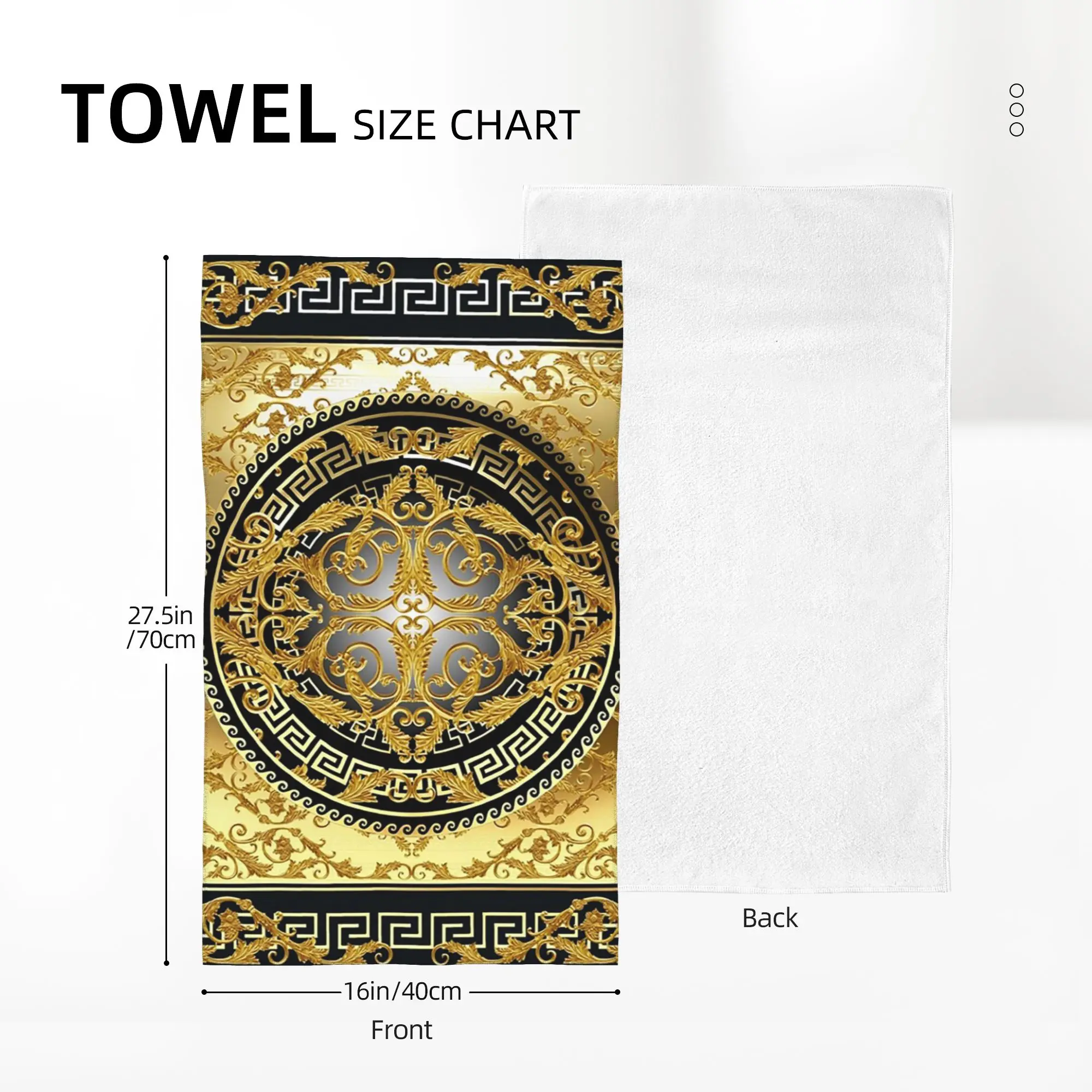 Custom Queen Of Absolutely Everything Gold Baroque Soft Face Towel Quick Dry Pool Bath Cotton Towels Absorbent Quick