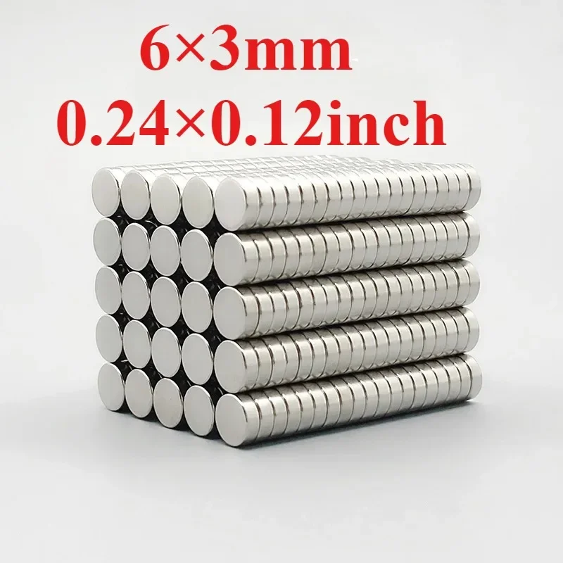 

100/300 Pack 6x3mm Circular Super Strong Magnetic Discs Standard Size for DIY Crafts And Refrigerator Sticker Products