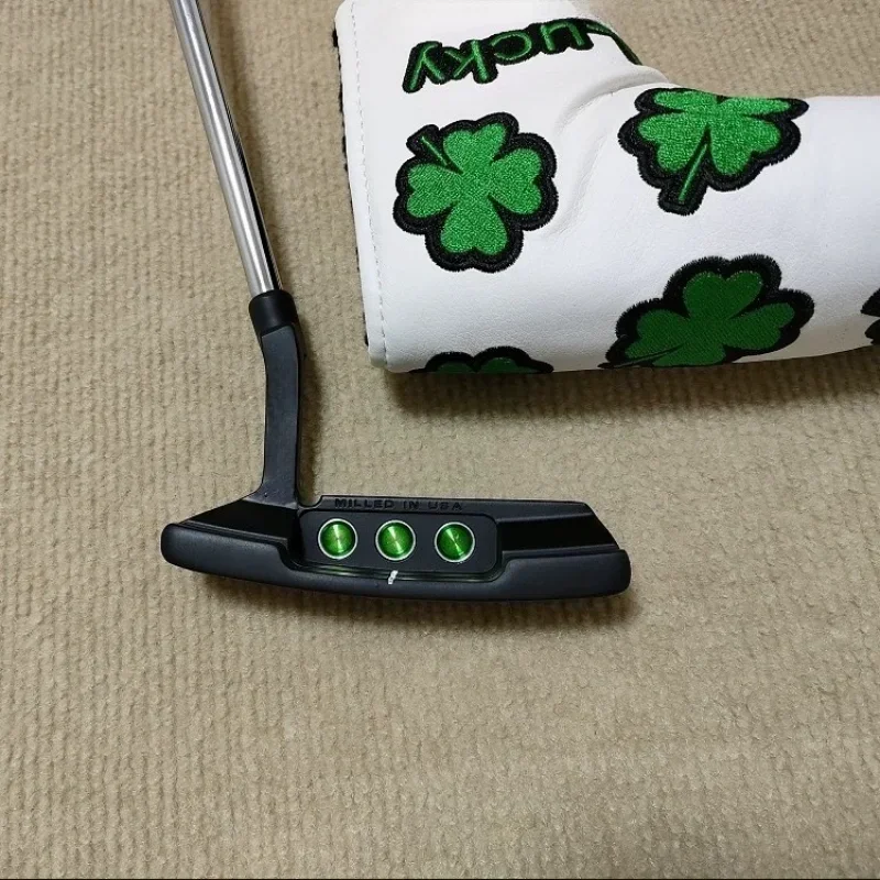 New Golf Club Crown Black Four-Leaf Clover Strip Straight Line for Men's Putter