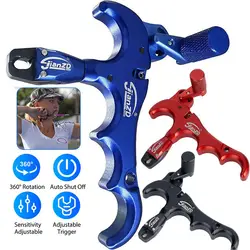 4 finger Metal release aid 360 Degrees Rotating Clamp archery caliper release composite bow archery arrow and bow release