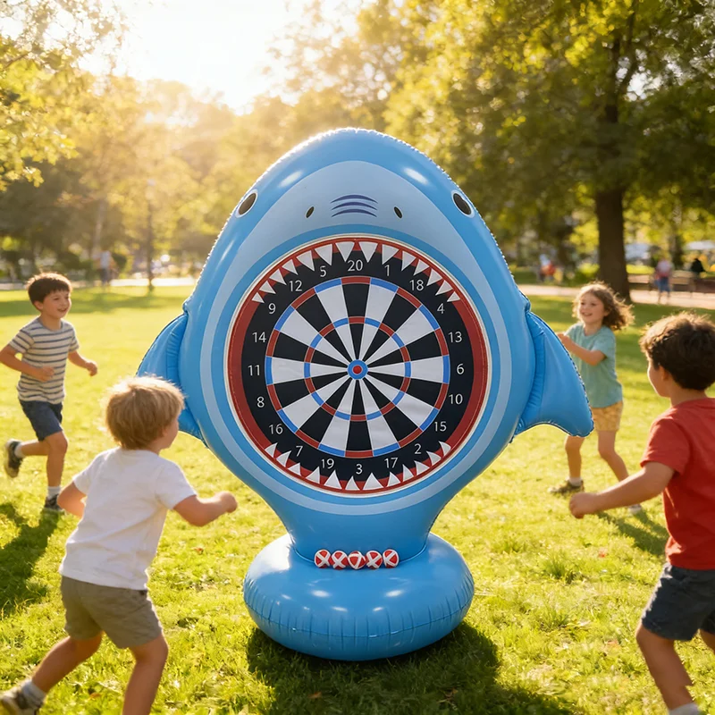 Jogo de água de tabuleiro de dardo inflável, flutuador de piscina, atividades ao ar livre na praia, presente legal de festa de verão para meninos e meninas de 6 7 8 9 10 12 12 anos de idade