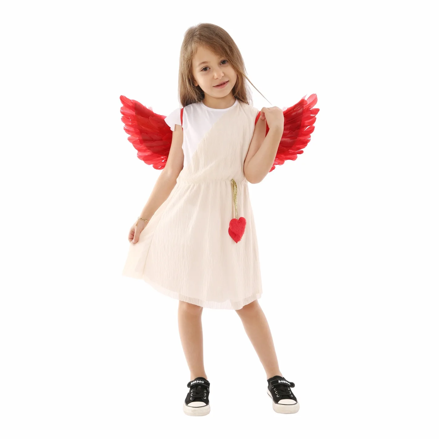 Children Cosplay Cupid Love Costume Festival School Children Show Cute Holiday Party Girls Dress Clothes Valentine's Day