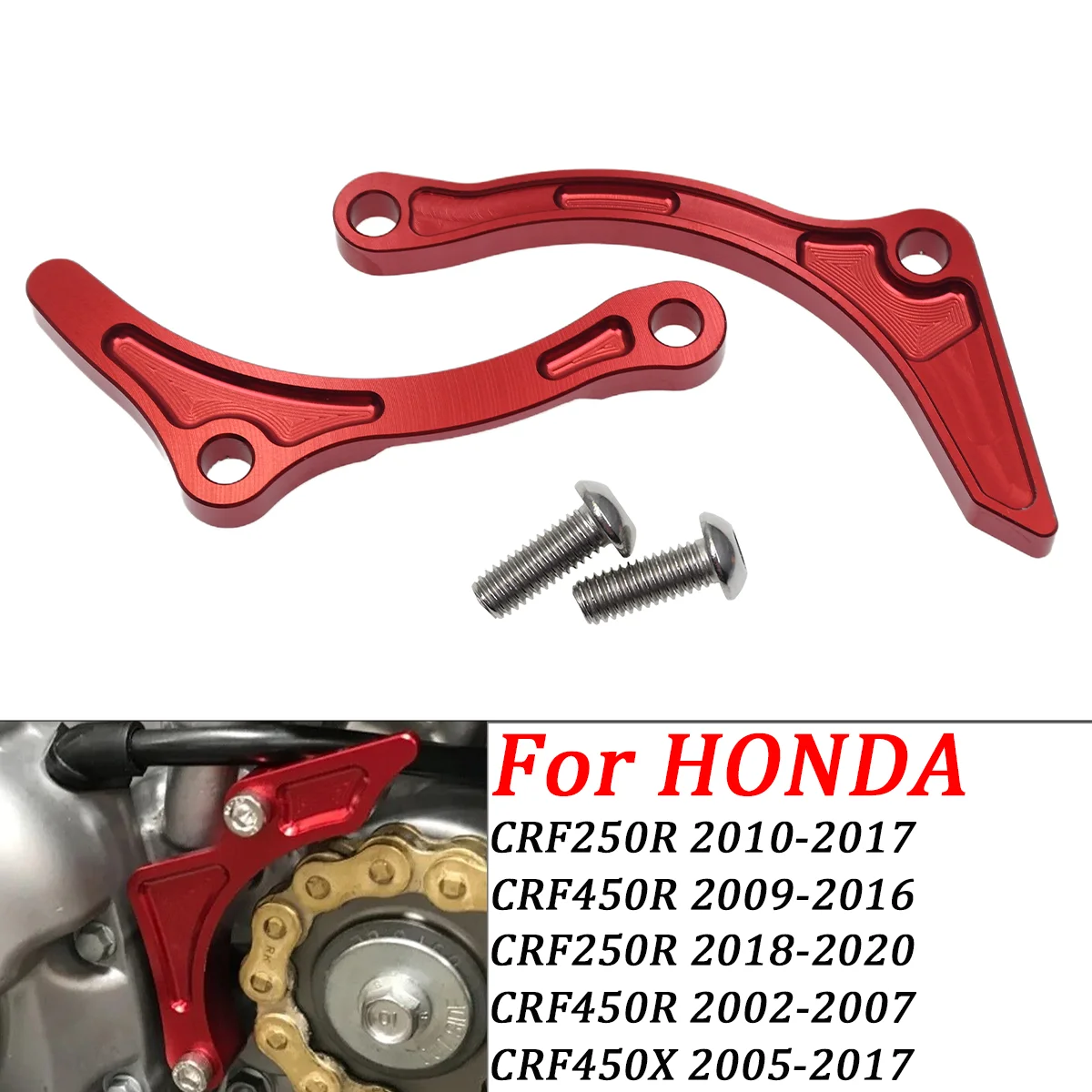 

CNC Motorcycle Aluminum Chain Sprocket Protect Cover Saver Case For Honda CRF250R CRF450R CRF450X CRF 250R 450R 450X 2002-2020