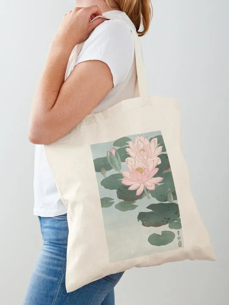 Flowering Water Lily, Ohara Koson Tote Bag tote men's university