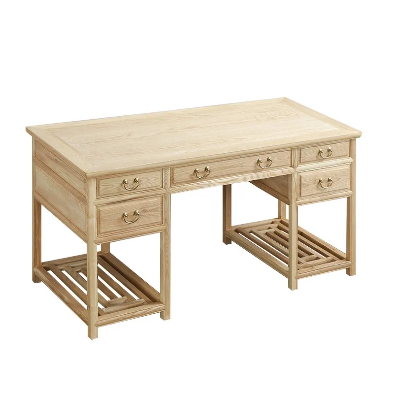 

Современный и простой письменный стол для дома, стул для письма, стол для каллиграфии, из массива дерева, в античном стиле.