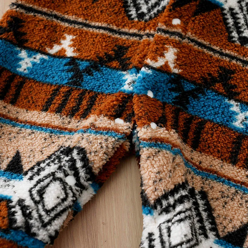 الوليد الطفل رومبير الشتاء عيد الميلاد 0-18 أشهر شبكة العرقية معرض جزيرة نمط مقنعين مع آذان طويلة الأكمام الوليد قطعة واحدة دعوى