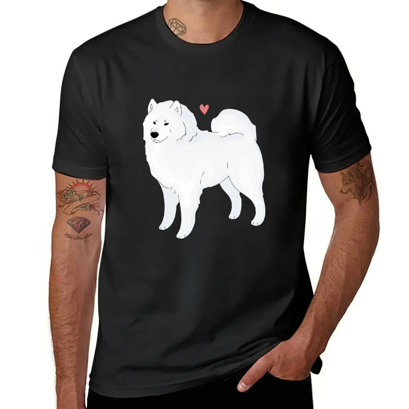 Samoyed Love T-Shirt vintage clothes for a boy summer top t shirt for men